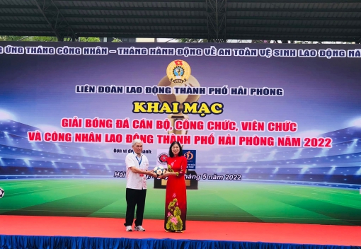 Khai mạc giải Bóng đá CBCCVC và CNLĐ thành phố Hải Phòng năm 2022 