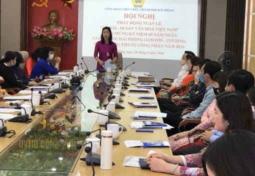 Công đoàn Viên chức thành phố tổ chức Hội nghị phát động Tuần lễ “Áo dài - Di sản văn hóa Việt Nam” và Hưởng ứng Tháng Công nhân năm 2020