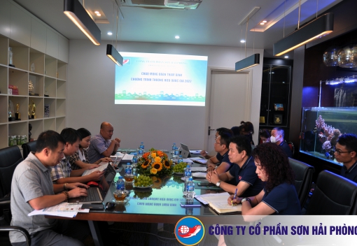 Đoàn thẩm định THQG 2022 làm việc tại Công ty CP Sơn Hải Phòng
