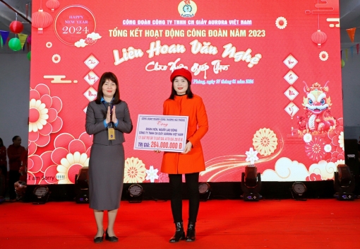Liên hoan văn nghệ chào xuân Giáp Thìn 2024 tại Công ty TNHH CN Giày Aurora Việt Nam