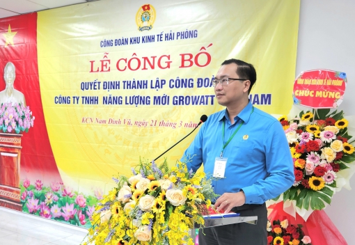 Thành lập Công đoàn cơ sở tại Công ty TNHH Năng lượng mới Growatt Việt Nam