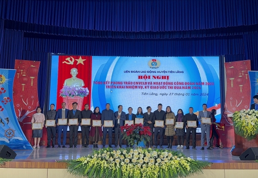 Liên đoàn Lao động huyện Tiên Lãng tổ chức chuỗi sự kiện nhân dịp Tết Nguyên đán 2024