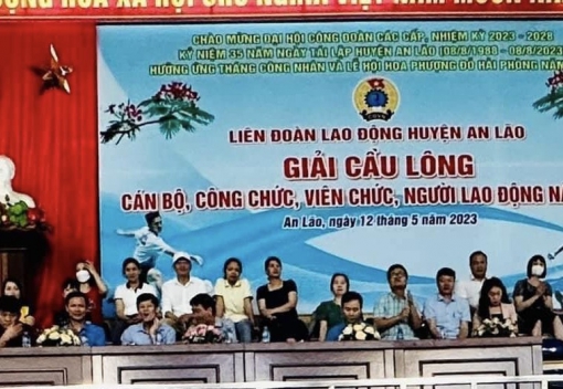 Liên đoàn Lao động huyện An Lão tổ chức Giải cầu lông CNVCLĐ năm 2023