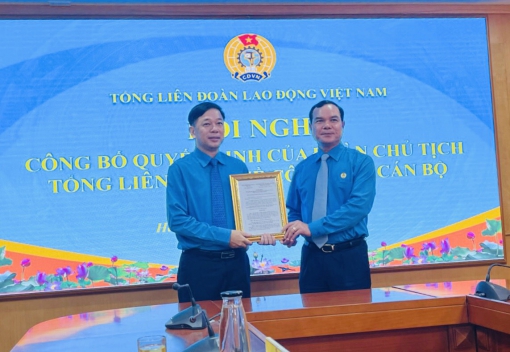 Đồng chí Tống Văn Băng được bổ nhiệm giữ chức vụ Trưởng Ban Tổ chức Tổng Liên đoàn Lao động Việt Nam