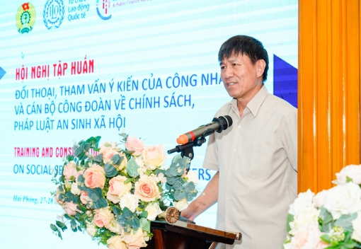 Tổng LĐLĐ Việt Nam: Hội nghị tập huấn đối thoại, tham vấn ý kiến của công nhân và cán bộ công đoàn về chính sách, pháp luật an sinh xã hội.