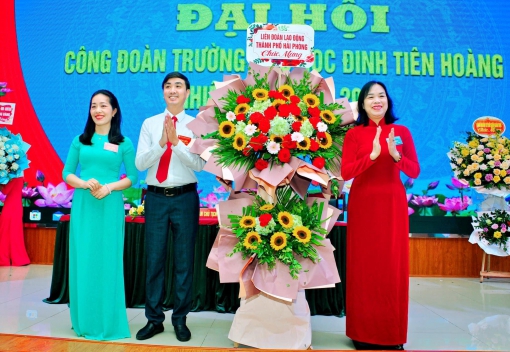 LĐLĐ quận Hồng Bàng chỉ đạo thành công Đại hội điểm công đoàn cơ sở Trường Tiểu học Đinh Tiên Hoàng, nhiệm kỳ 2023-2028