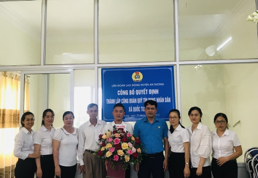 LĐLĐ huyện An Dương tổ chức Lễ công bố Quyết định thành lập Công đoàn cơ sở